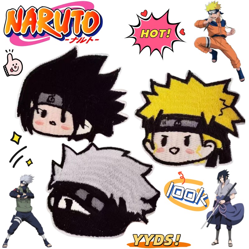 Anime Cosplay Naruto - رقعة قماش مطرزة بتصميم كرتوني إبداعي