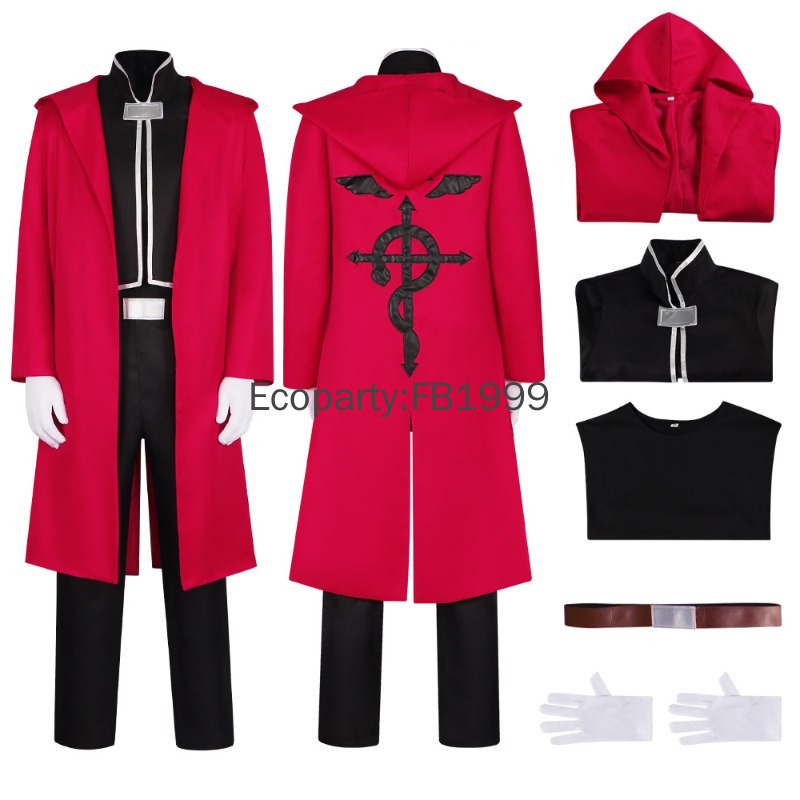 Fullmetal Alchemist Coat - زي تنكري من إدوارد إلريك للرجال