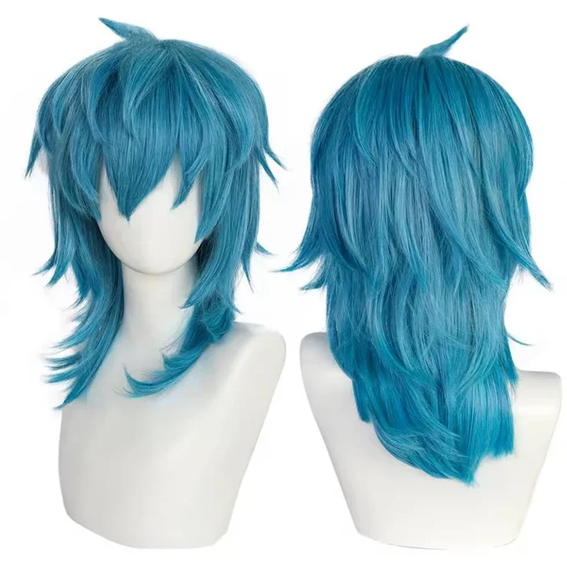 Anime Cosplay Face - شعر مستعار صناعي متوسط الطول مستقيم