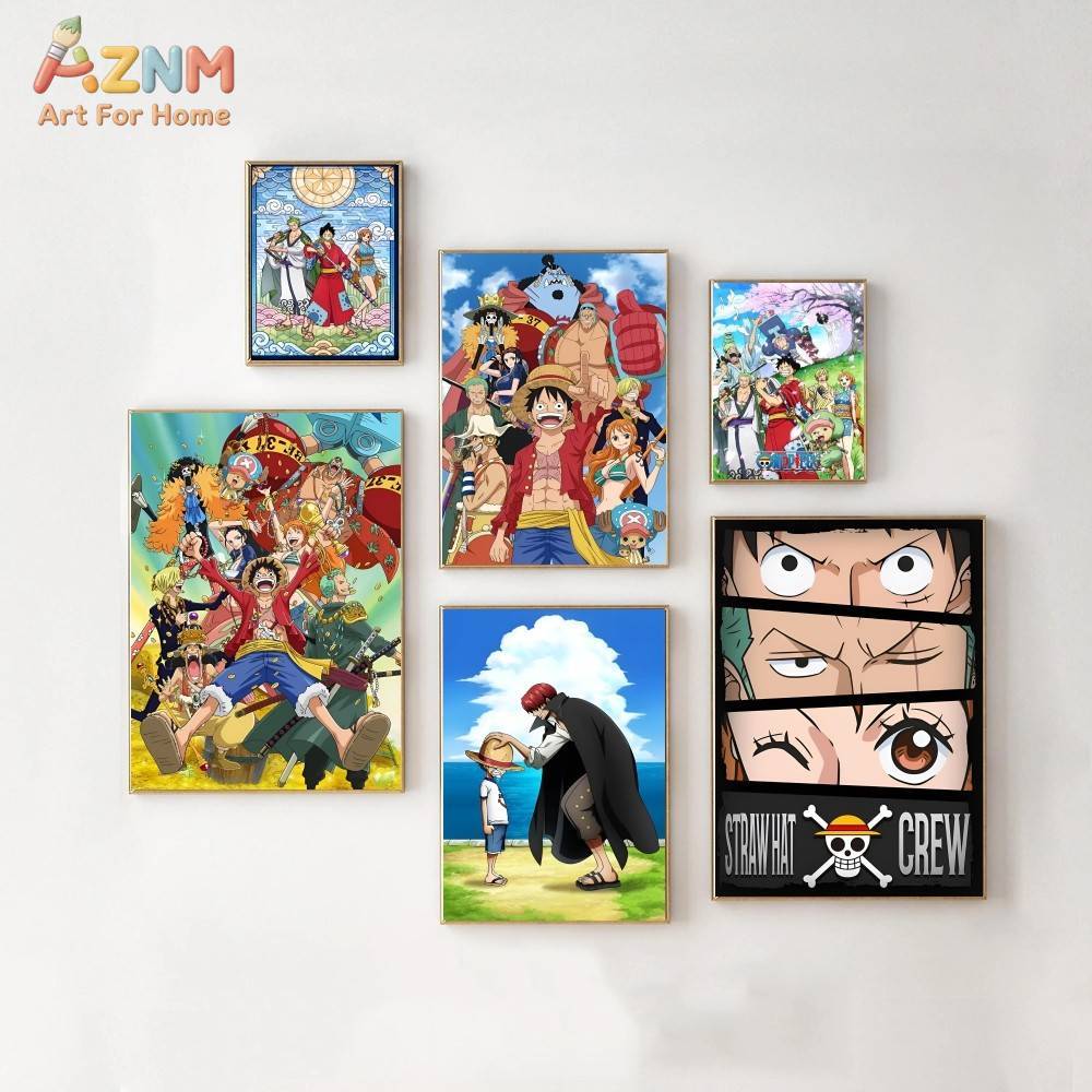 One Piece Straw Hat - لوحة قماشية غير مؤطرة من AZNM