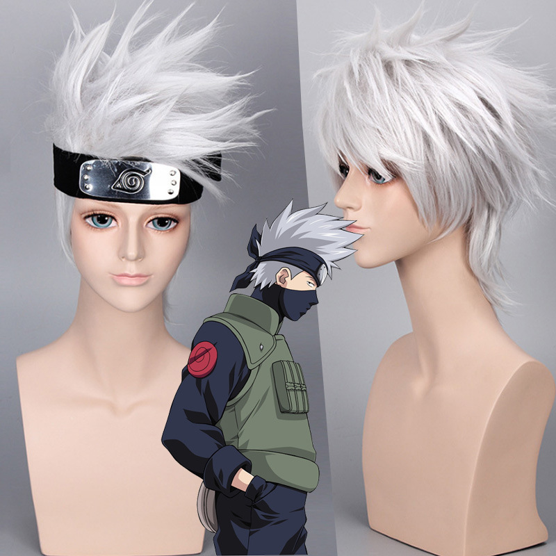 Anime Cosplay Naruto - HOKAGE نينجا هاتاكي كاكاشي شعر مستعار