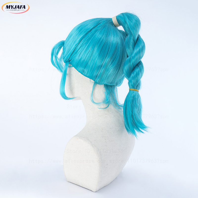 Anime Cosplay Blue Hair - بولما شعر مستعار تأثيري بورما شعر