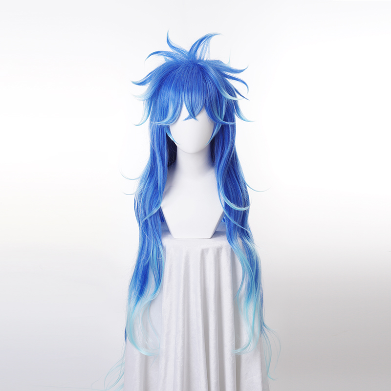 Idia Shroud Wig Cosplay Hercul - مراجعة Anime Cosplay Blue Hair وسعره