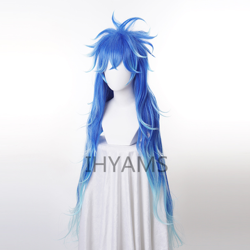 Idia Shroud Wig Cosplay Hercul - مراجعة Anime Cosplay Blue Hair وسعره