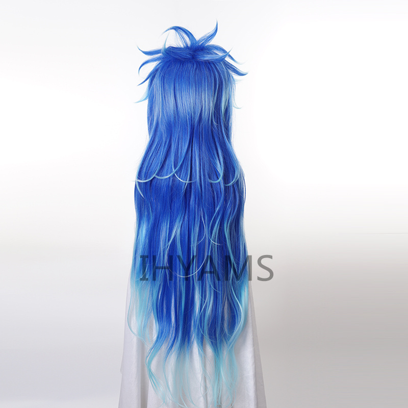 Idia Shroud Wig Cosplay Hercul - مراجعة Anime Cosplay Blue Hair وسعره