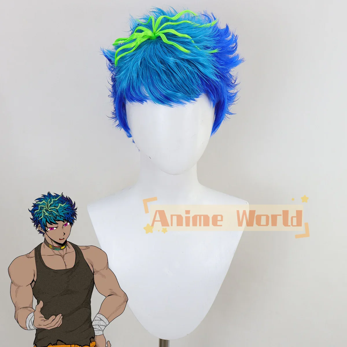 بدوره إلى الموت Naomichi Kurum - مراجعة Anime Cosplay Blue Hair وسعره