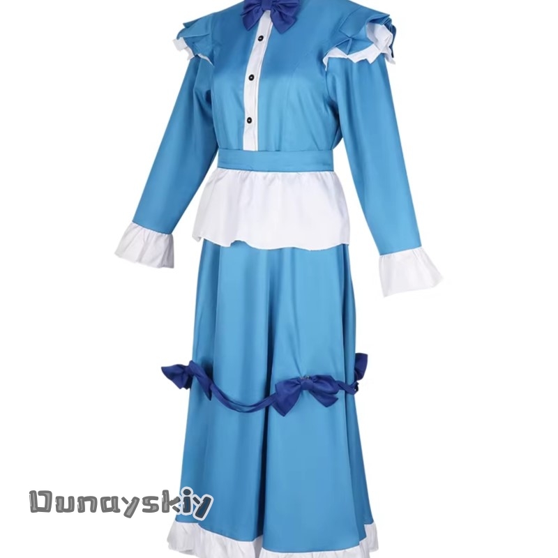 زي تنكري لشخصية بوبى من لعبة ه - مراجعة Anime Cosplay Blue Hair وسعره
