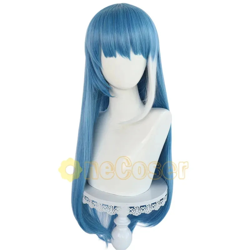 شعر مستعار طويل من الألياف الز - مراجعة Anime Cosplay Blue Hair وسعره