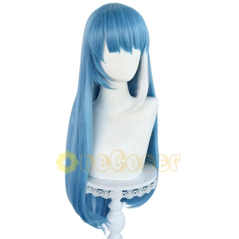 شعر مستعار طويل من الألياف الز - مراجعة Anime Cosplay Blue Hair وسعره