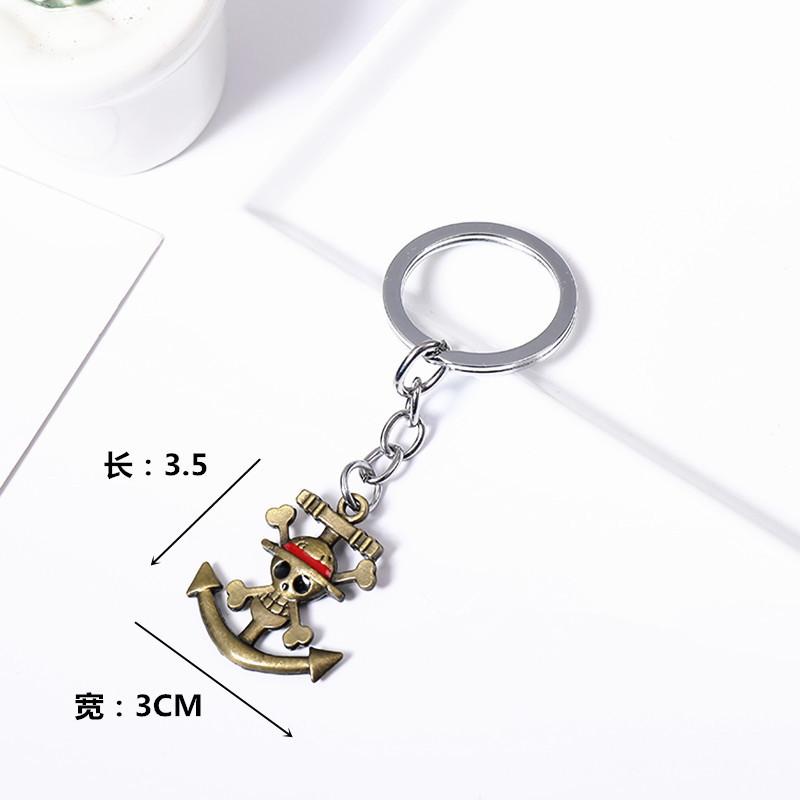 سلسلة مفاتيح معدنية بتصميم قرا - مراجعة One Piece Straw Hat وسعره
