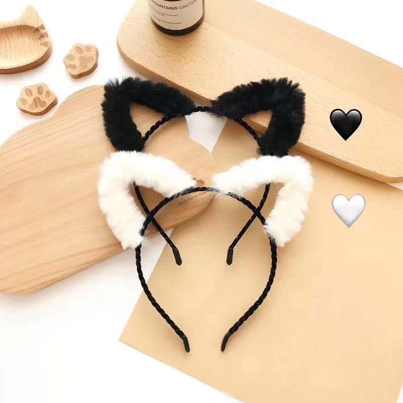 عصابة رأس لطيفة بآذان قطة فروي - مراجعة Anime Cosplay Korean Girl وسعره