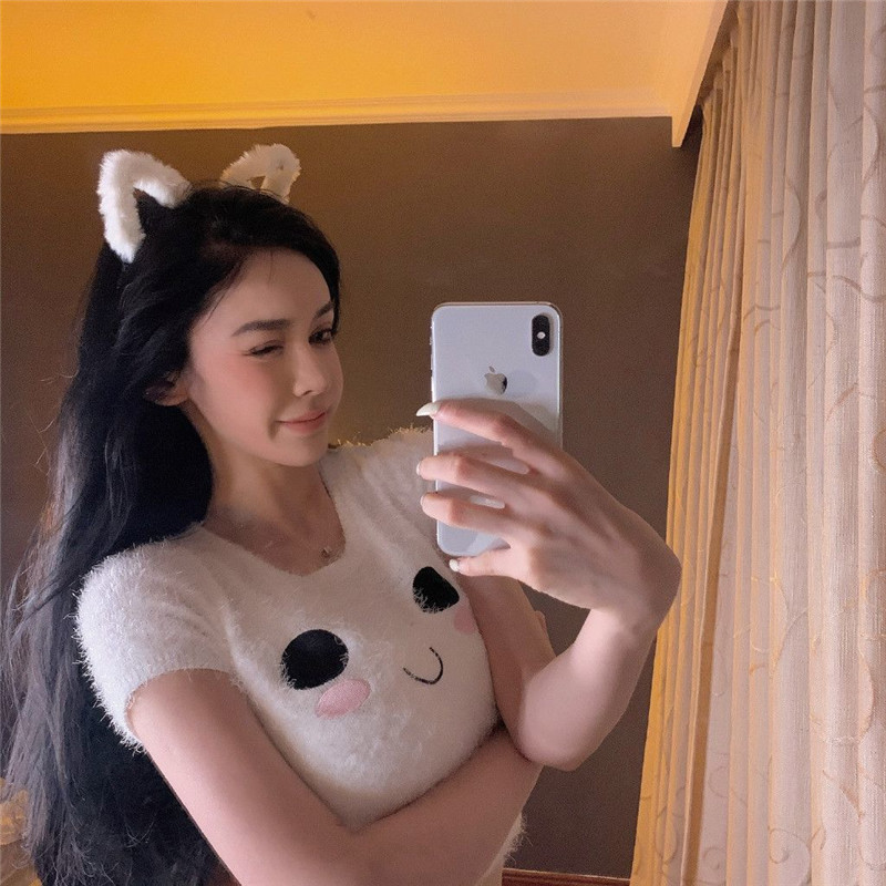 عصابة رأس لطيفة بآذان قطة فروي - مراجعة Anime Cosplay Korean Girl وسعره