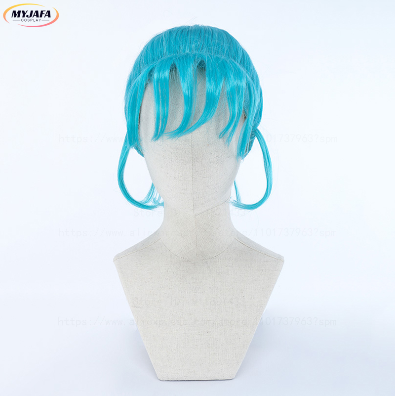 بولما شعر مستعار تأثيري بورما  - مراجعة Anime Cosplay Blue Hair وسعره