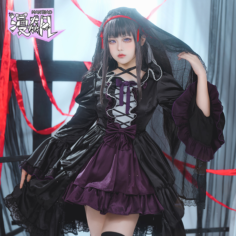 أزياء Akemi Homura التأثيرية P - مراجعة Anime Cosplay Lolita وسعره
