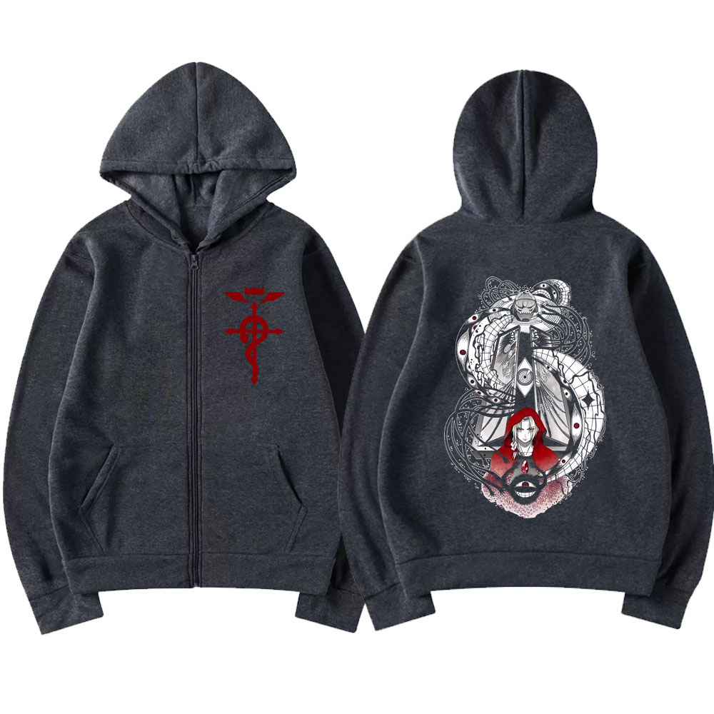 هودي بسحاب بتصميم أنمي ياباني  - مراجعة Fullmetal Alchemist Coat وسعره