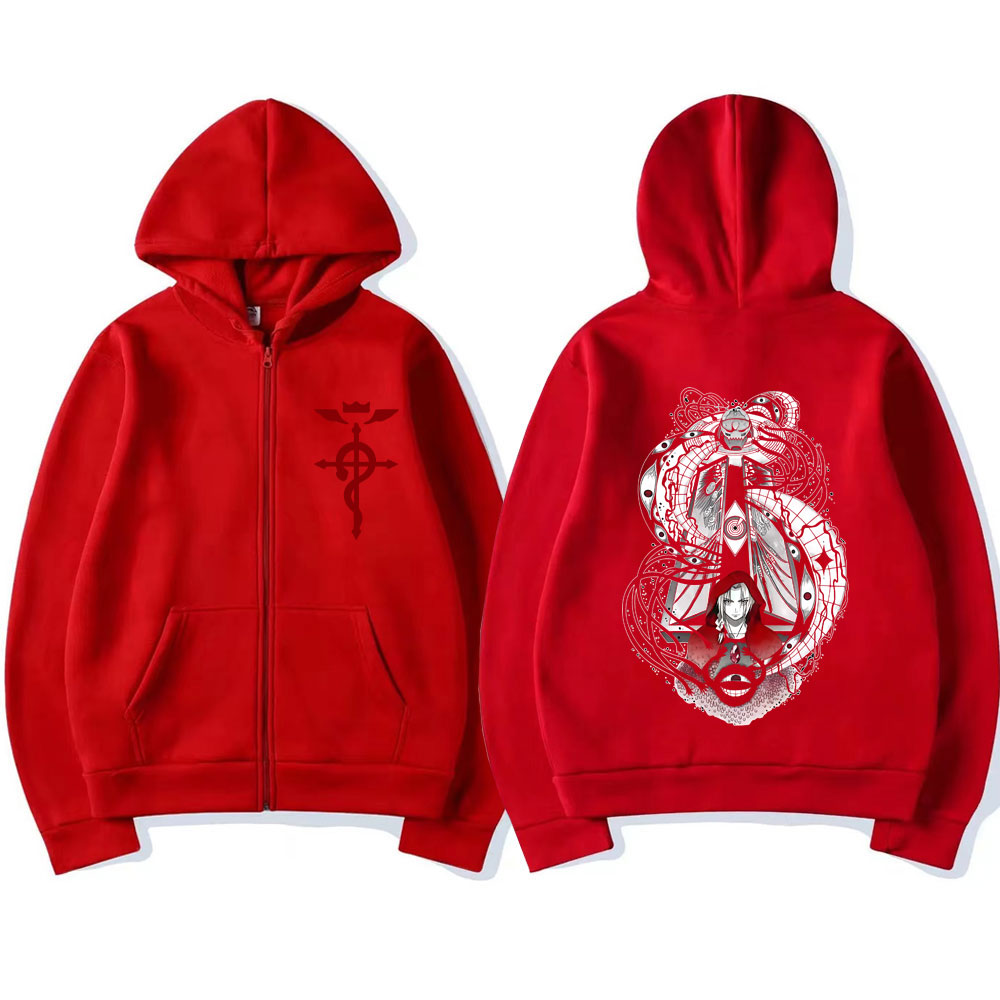 هودي بسحاب بتصميم أنمي ياباني  - مراجعة Fullmetal Alchemist Coat وسعره
