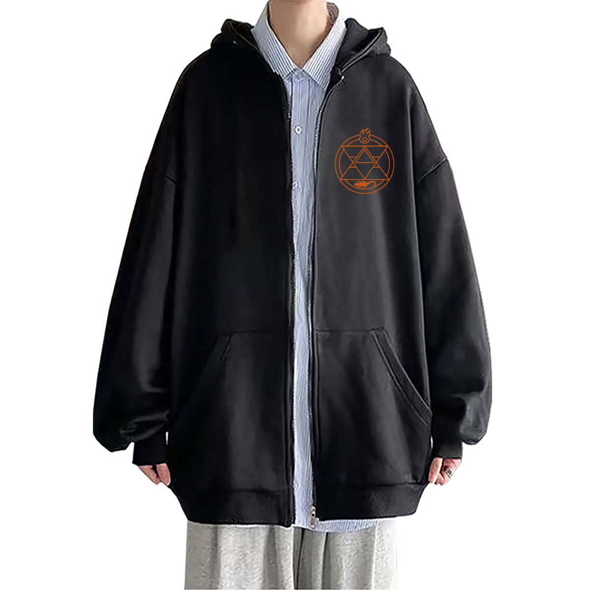 هودي بسحاب بتصميم رسومي لشخصية - مراجعة Fullmetal Alchemist Coat وسعره
