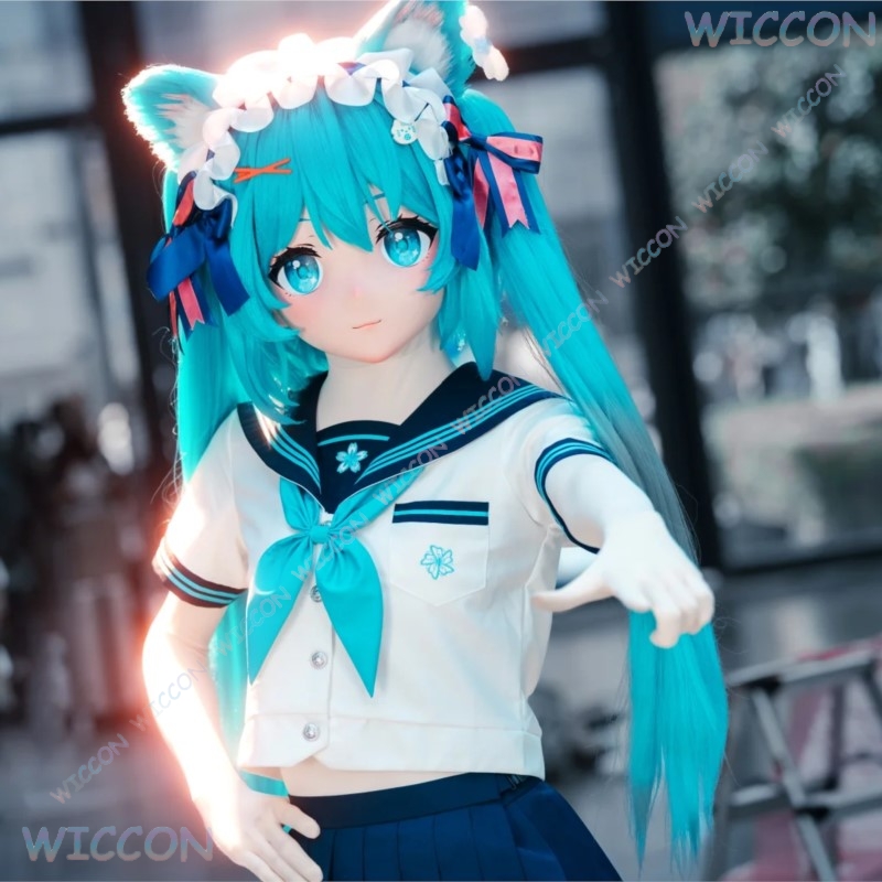 Kigurumi أنثى قناع الوجه أنيمي - مراجعة Anime Cosplay Face وسعره